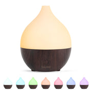 SALKING essential oil diffuser front view in dark wood finish for compact home use