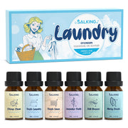 SALKING Laundry Collection Essential Oils Set bottles for natural, long-lasting laundry fragrance.