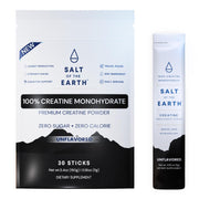 Salt of the Earth Creatine bottle shown for lean muscle support.