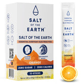 Salt of the Earth orange electrolyte sticks for on-the-go hydration.