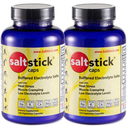 SaltStick Caps electrolyte bottle front view for on-the-go hydration during workouts.