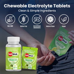 SaltStick FastChews used mid run for fast electrolyte replenishment.