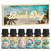 Salubrito Beach Fragrance Set bottle releasing tropical notes for relaxation and ambiance.