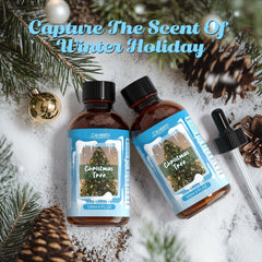 Salubrito DIY candle mix with Christmas Tree oil for festive ambiance.