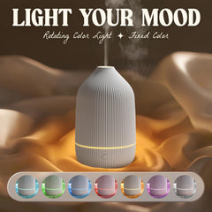 Salubrito diffuser in a cozy room highlighting compact home and office use
