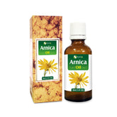 Salvia Arnica Montana essential oil bottle in amber glass preserving purity for premium blends.
