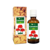 Salvia Carnation essential oil bottle shows a warm floral scent for skincare formulations