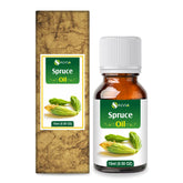 Salvia Spruce Oil in amber bottle for pure aromatherapy use.