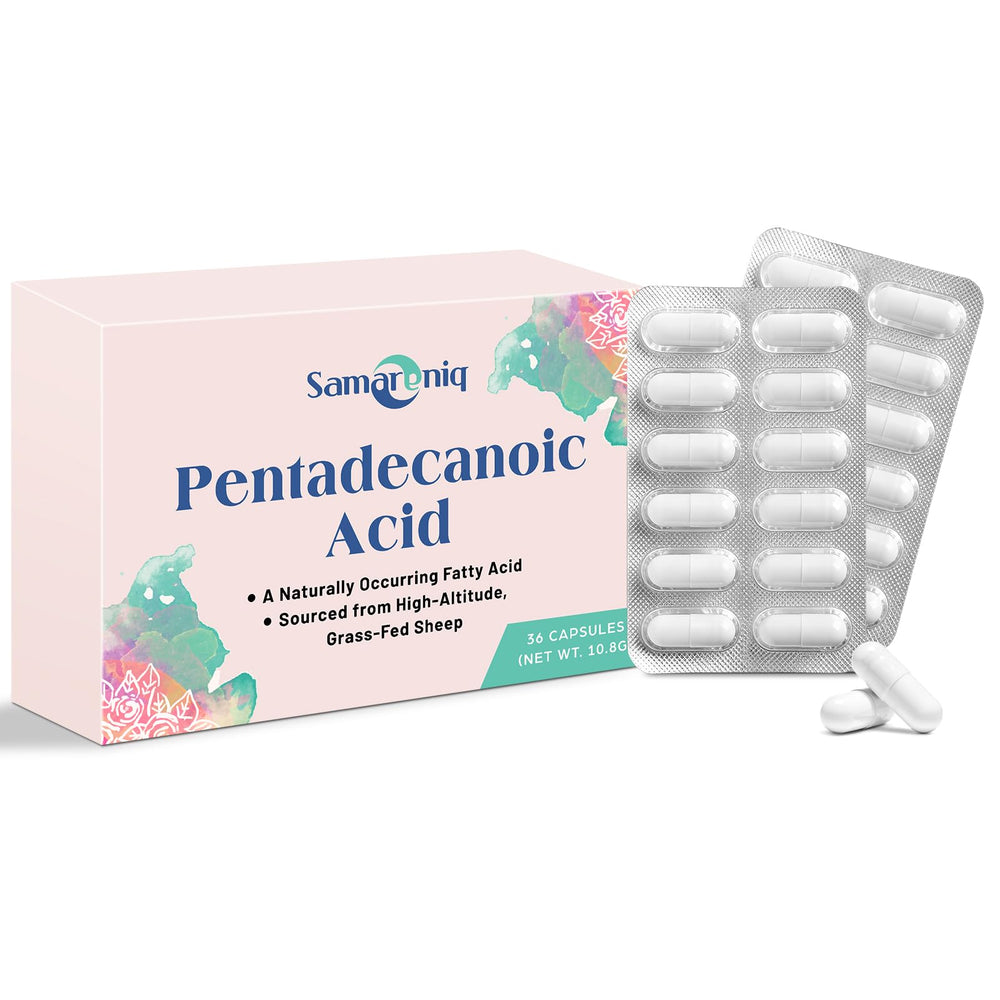Samareniq pentadecanoic acid capsule, high-purity 300mg for cellular energy