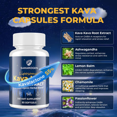 Ashwagandha blend capsule emphasizes stress response support from Samarogen