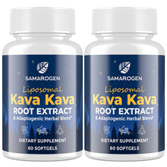 Samarogen kava kava capsules bottle promotes calm evenings and restful sleep