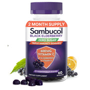 Sambucol Black Elderberry Gummies bottle for daily immune support.