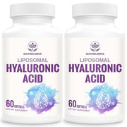 Sambugra Liposomal Hyaluronic Acid bottle front shows two-pack packaging for hydration support