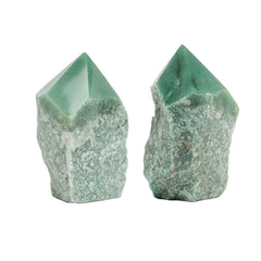 SAMSARI green quartz points pair for meditation and balance