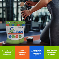 SAN Rawfusion pea-brown-rice protein blend for complete amino profile