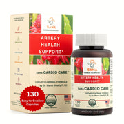 Sana Herbal Sciences artery plaque removal bottle for circulatory support.