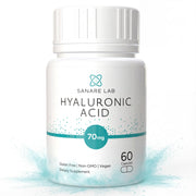 Sanare Lab Hyaluronic Acid 70 mg bottle front image highlighting joint support and hydration