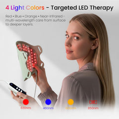 SanaTech mask emits red light at 630nm for skin benefits.