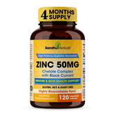 Sandhu Herbals Zinc 50mg capsules front view highlighting daily immune support