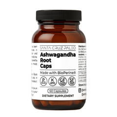 Santa Cruz Paleo ashwagandha bottle for focus support and daily balance