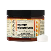 Santa Cruz Paleo Electrolyte Mango bottle pouring for refreshing hydration.