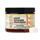 Santa Cruz Paleo electrolyte Peach Lemonade bottle showing refreshing hydration benefits