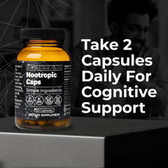 Santa Cruz Paleo nootropic label close-up highlights a clean ingredient panel.