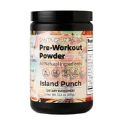Santa Cruz Paleo Island Punch pre workout tub with label, ready for clean hydration