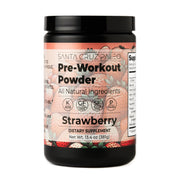 Santa Cruz Paleo pre-workout strawberry tub, clean energy with electrolytes.
