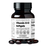 Santa Cruz Paleo Vitamin K+D softgels bottle front showing daily wellness support