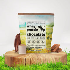Grass-fed origin claim visible on Santa Cruz Paleo packaging