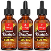 Santegra liposomal rhodiola and ashwagandha bottle for daily energy support
