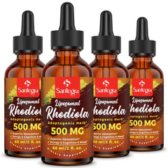 Santegra 57k liposomal rhodiola bottle shows high-potency adaptogenic formula.