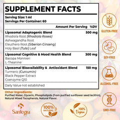 Santegra rhodiola bottle pour demonstrates convenient daily dosing for energy.