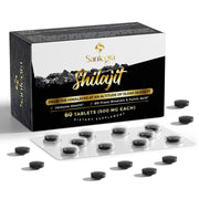 Santegra Shilajit tablets in packaging, convenient daily dose for energy support.