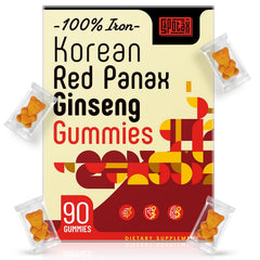 Sapotax Korean Red Panax Ginseng gummies packaging, convenient for daily wellness on the go.