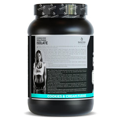 SASCHA FITNESS hydrolyzed whey isolate scoop cookies cream for convenient post-workout fueling