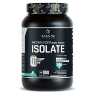 SASCHA FITNESS hydrolyzed whey isolate tub cookies cream for fast protein delivery