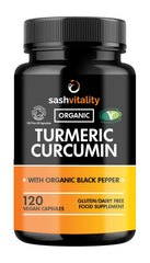 SASH Vitality turmeric-curcumin bottle with high-potency capsules for daily support
