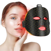 Satisure red-light face mask on for at-home skincare exploration