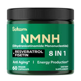 Satoomi 8in1 NMNH bottle front view showcasing the premium NMNH blend for daily vitality
