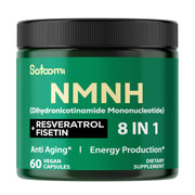 Satoomi 8in1 NMNH bottle front view showcasing the premium NMNH blend for daily vitality