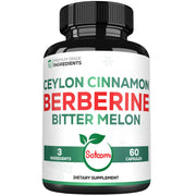 Satoomi Berberine supplement bottle front for convenient daily wellness.
