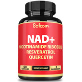 Satoomi NAD supplement bottle front view for daily energy support.