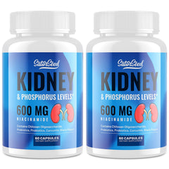 SatorSeed kidney support bottle front view with label and dosage.