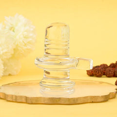 SATVIK STORE Crystal Shivling for meditation and calming room energy.