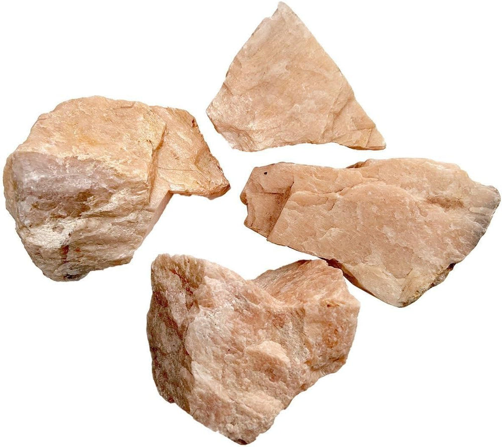 Sawcart peach moonstone rough 1lb with warm hues for meditation and energy cleansing