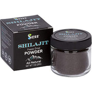 Sayan Pure Shilajit Powder jar front showing premium vitality support.