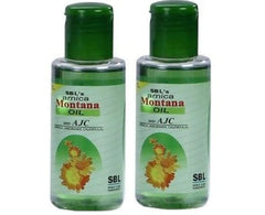 SBL Arnica Montana Oil bottle pack for massage and post-activity routine (200ml each).