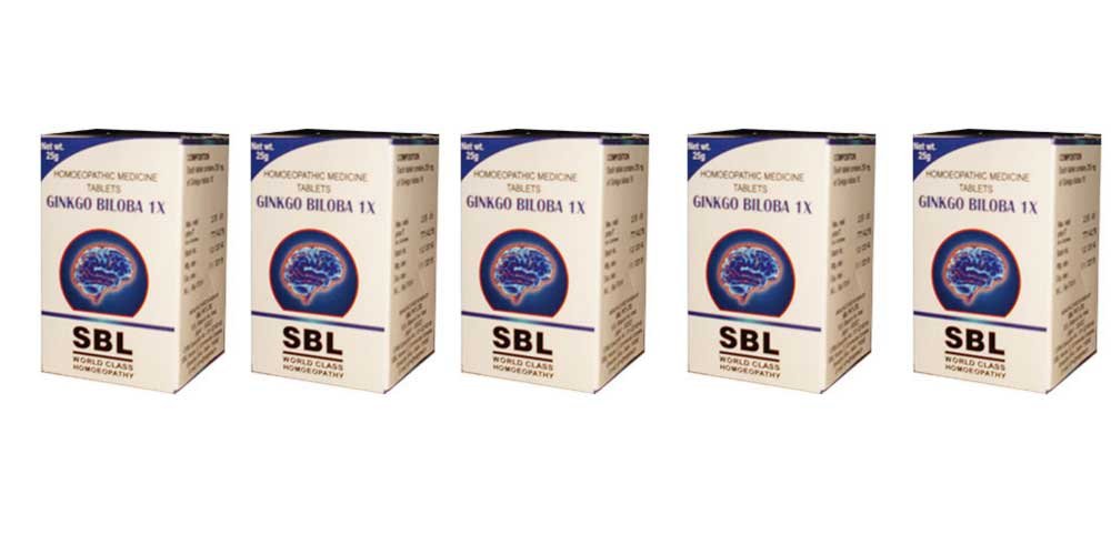 SBL Ginkgo Biloba tablets pack shot for traditional herbal use and daily focus support